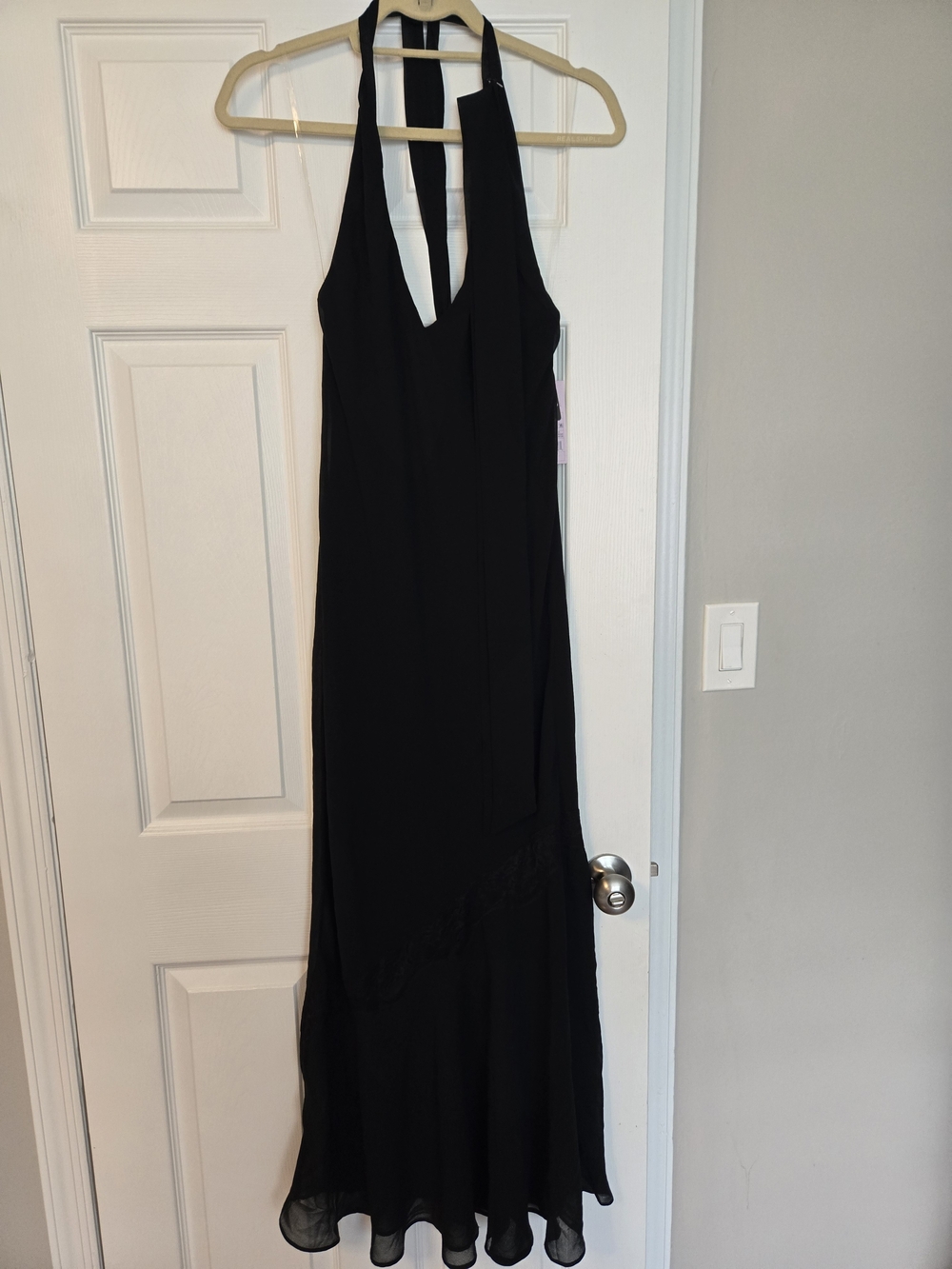 wild fable Black Halter Evening Gown